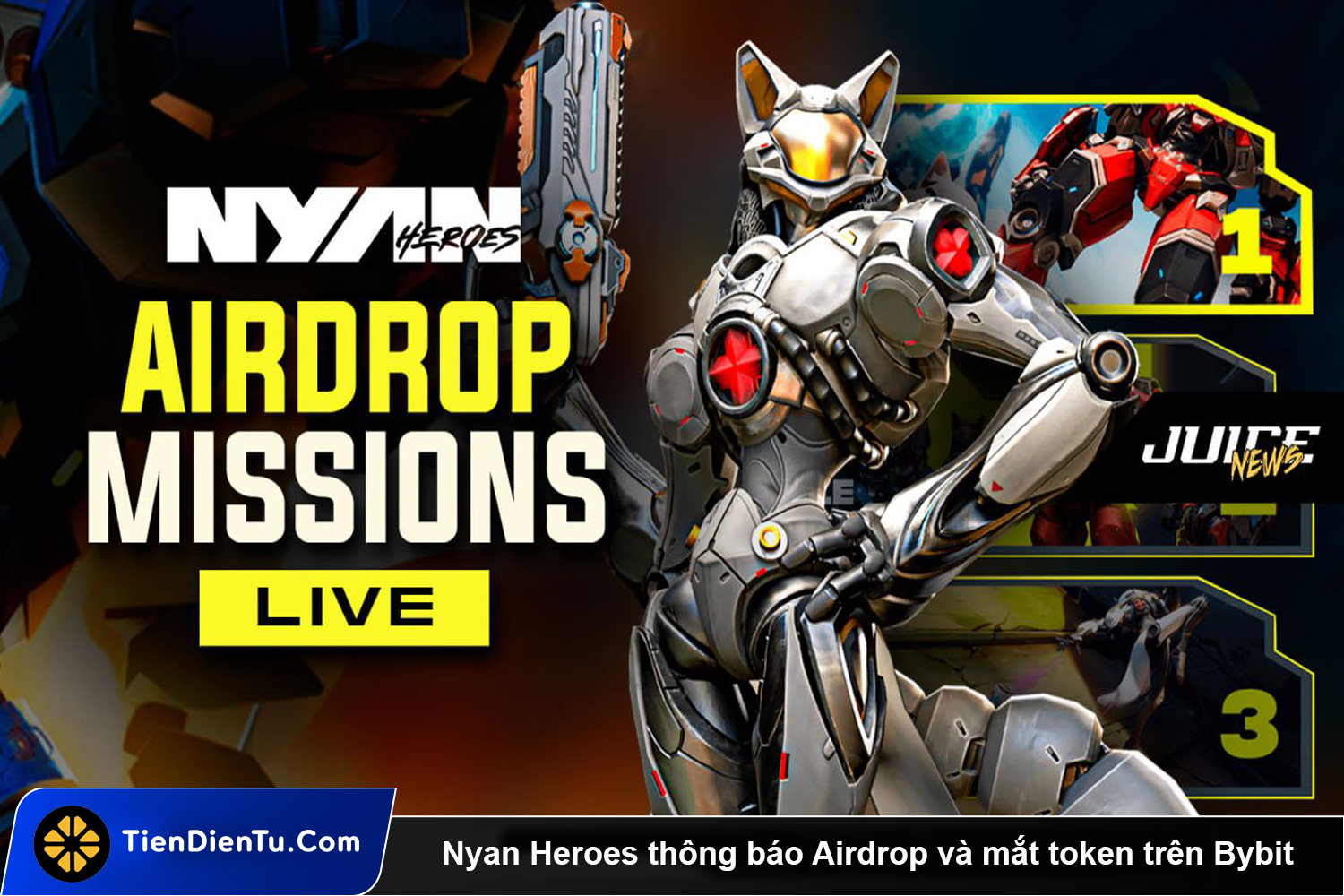 Nyan Heroes thong bao Airdrop va mat token tren Bybit tdt