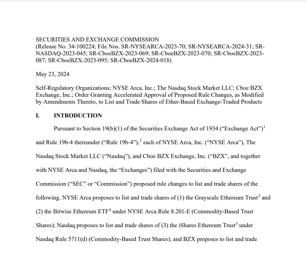 SEC Ethereum ETF