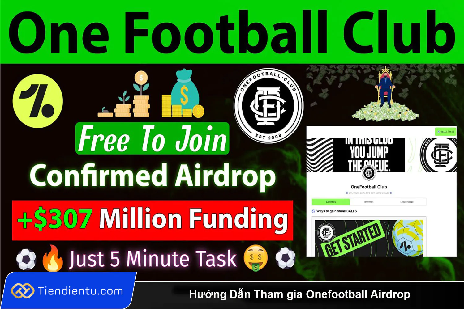 Huong Dan Tham gia Onefootball Airdrop