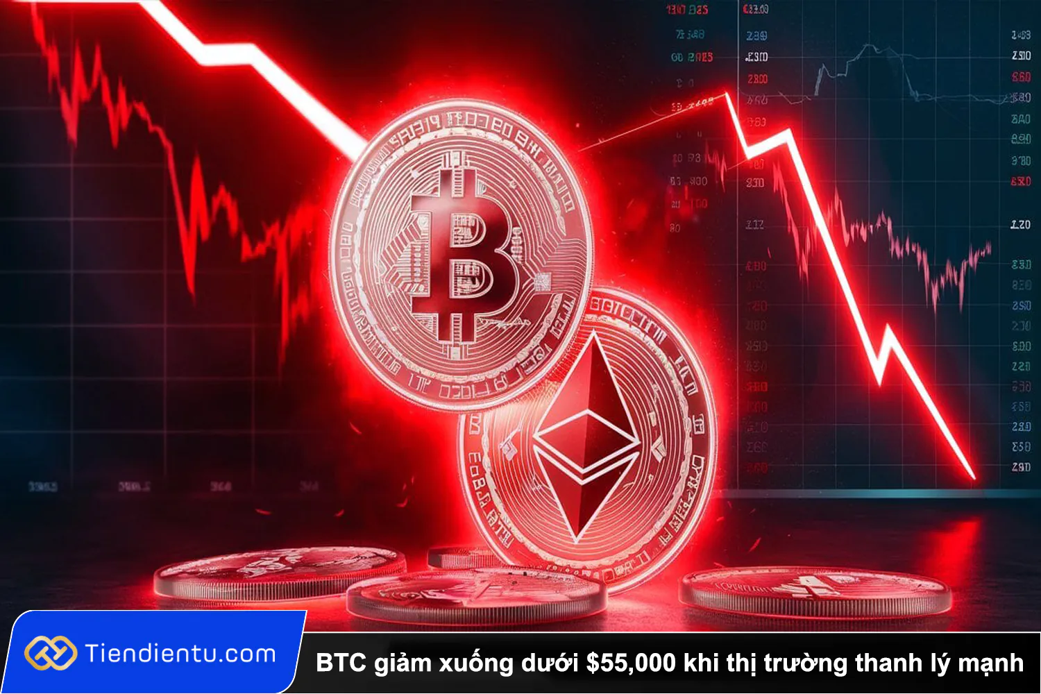 Tiendientu bitcoin giam xuong duoi 55k