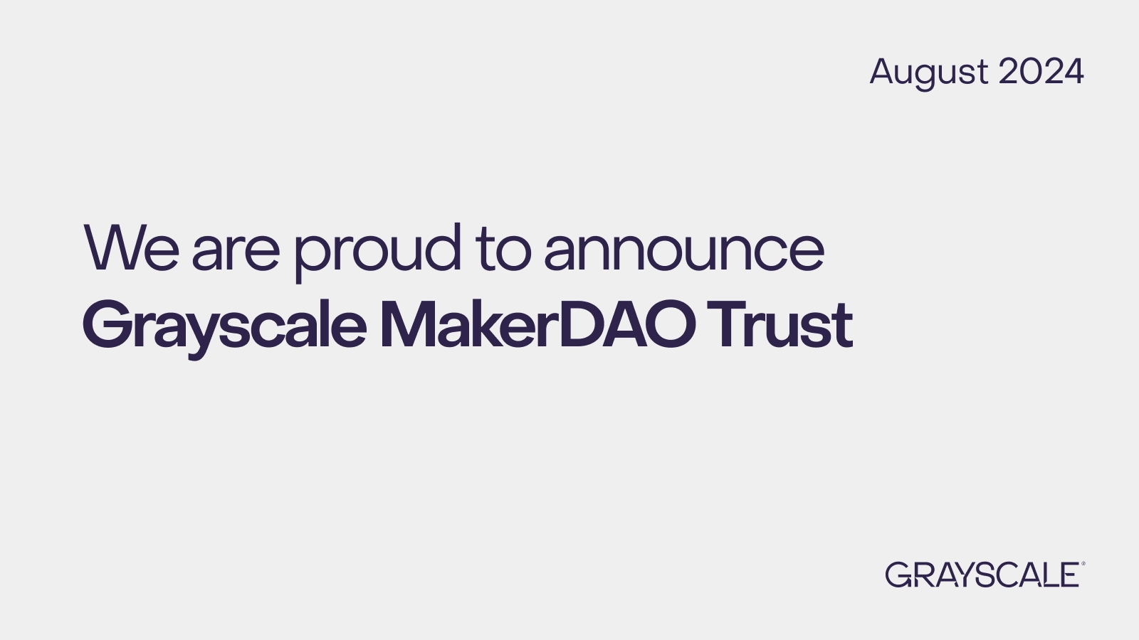 Grayscale creates investment fund MarketDAO Trust