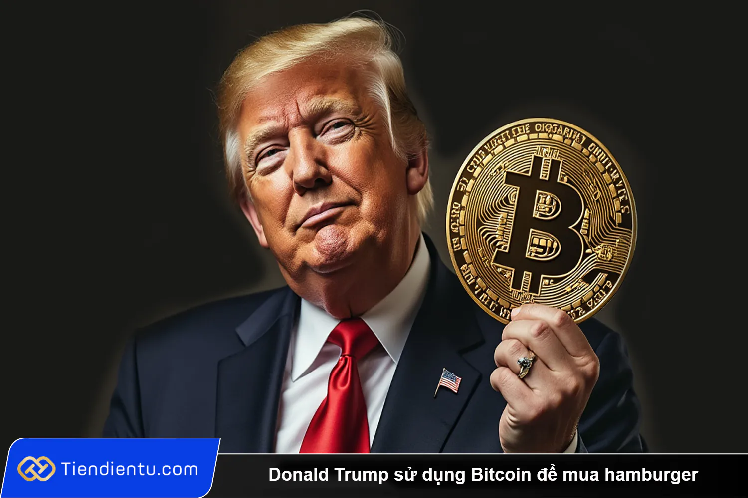 Donald Trump su dung Bitcoin de mua hamburger