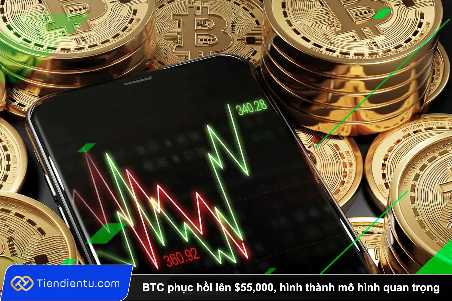 Tiendientu bitcoin phuc hoi len 55k mo hinh quan trong