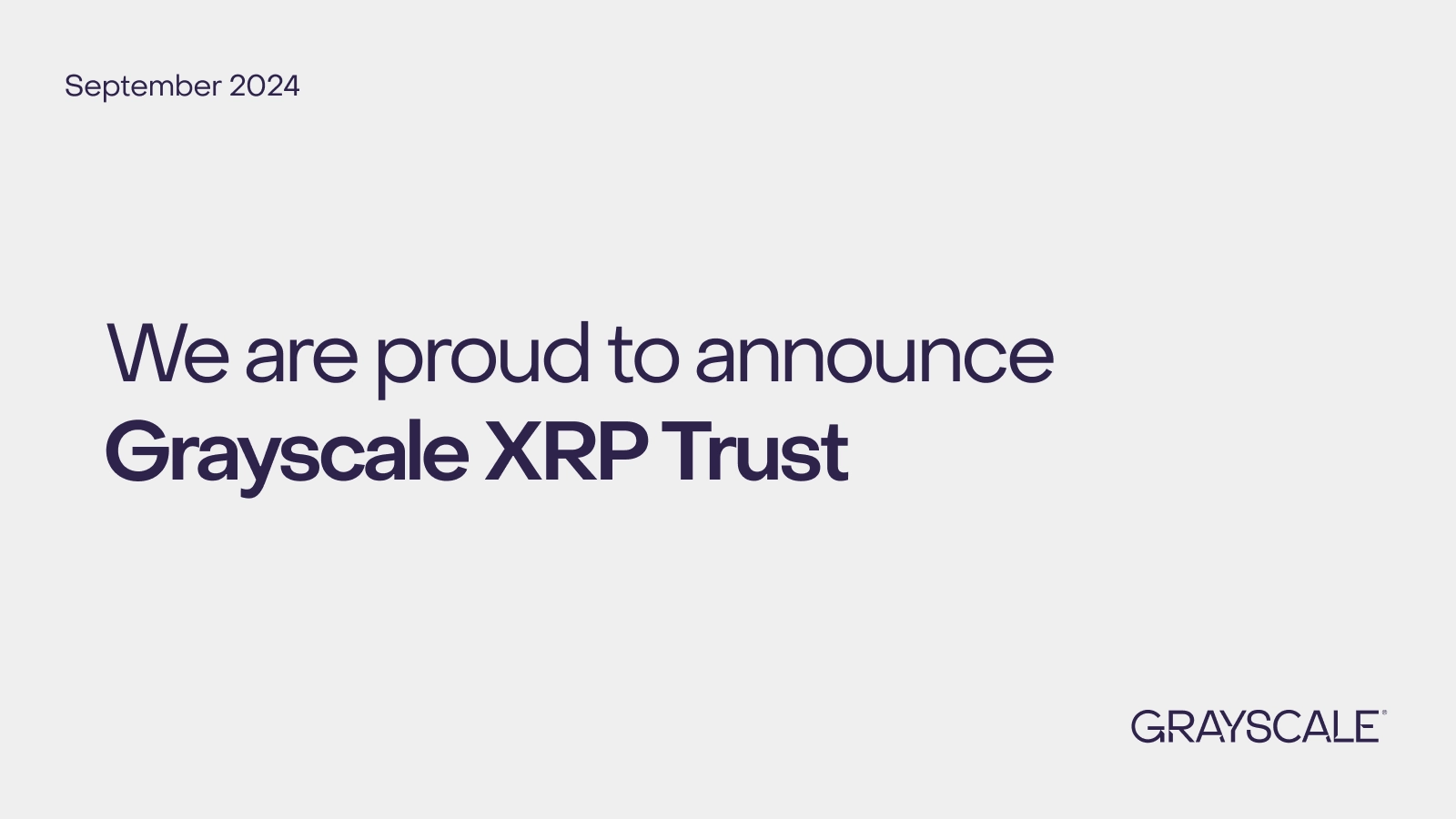 Grayscale launches XRP Trust.