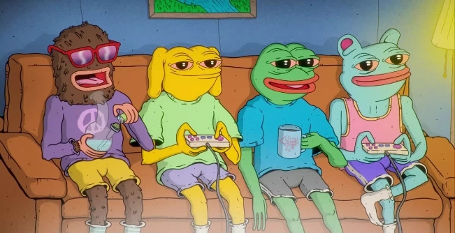 Brett, Pepe the Frog, Andy, and Landwolf