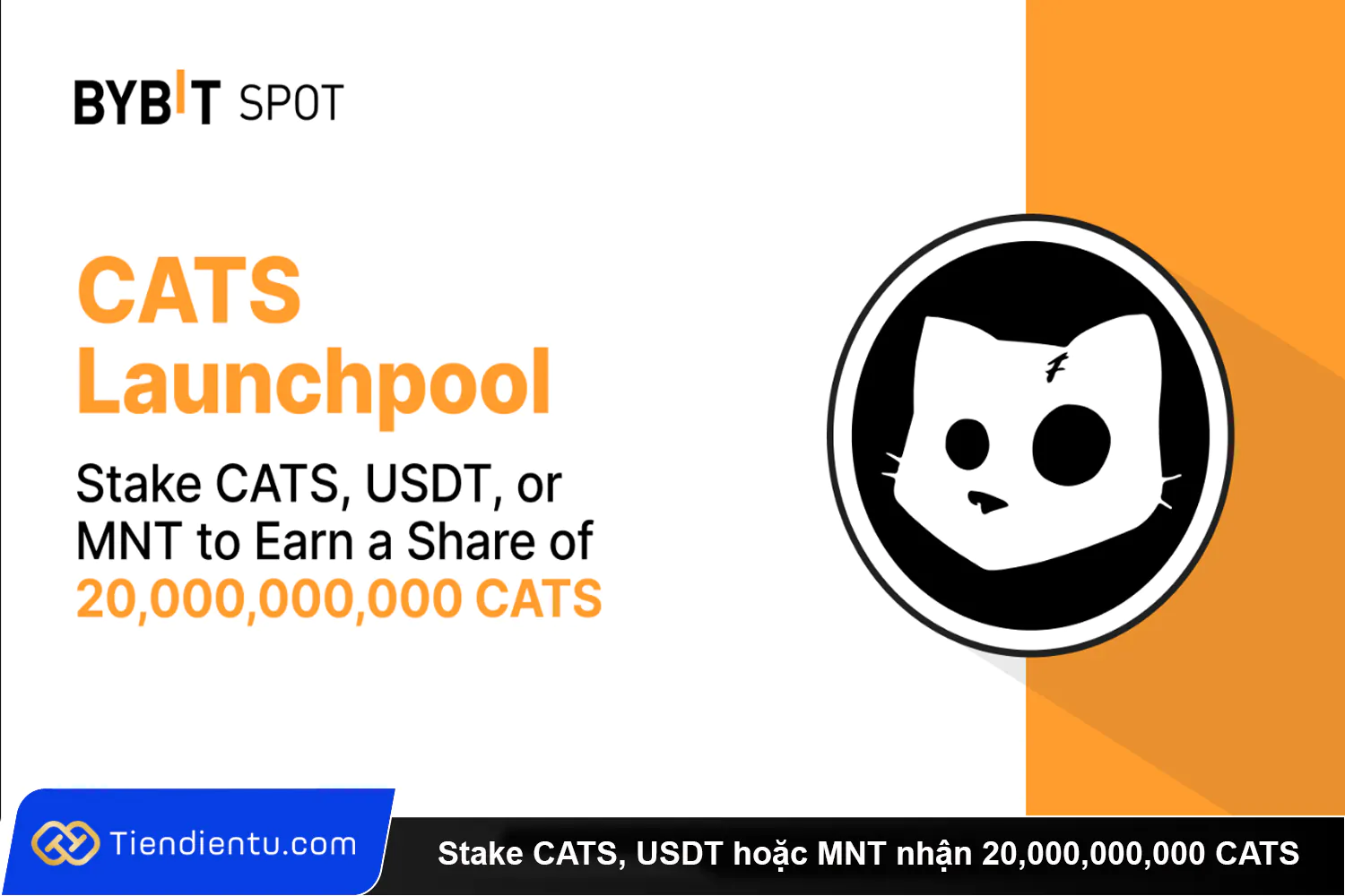 Stake CATS USDT hoac MNT nhan 20000000000 CATS tren Bybit