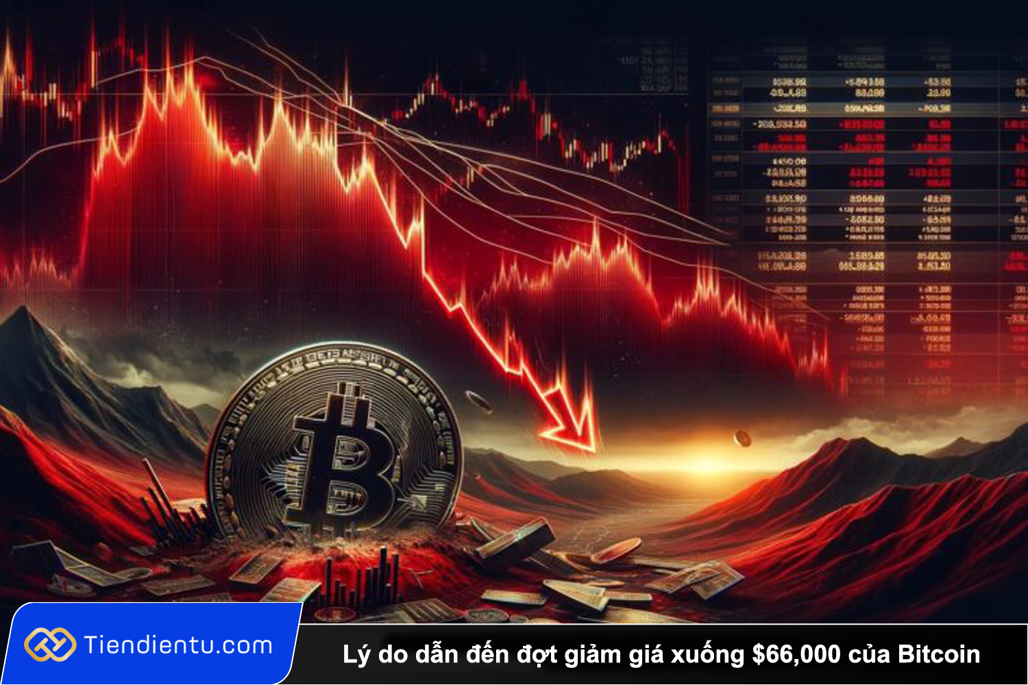 Tiendientu Ly do dan den dot giam gia xuong 66000 cua Bitcoin