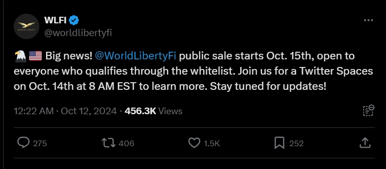 Trump DeFi Project - World Liberty Financial Prepares to Launch Token Sale