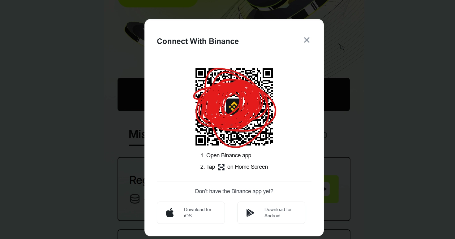 Đăng nhập bằng ví Binance Web3 Wallet