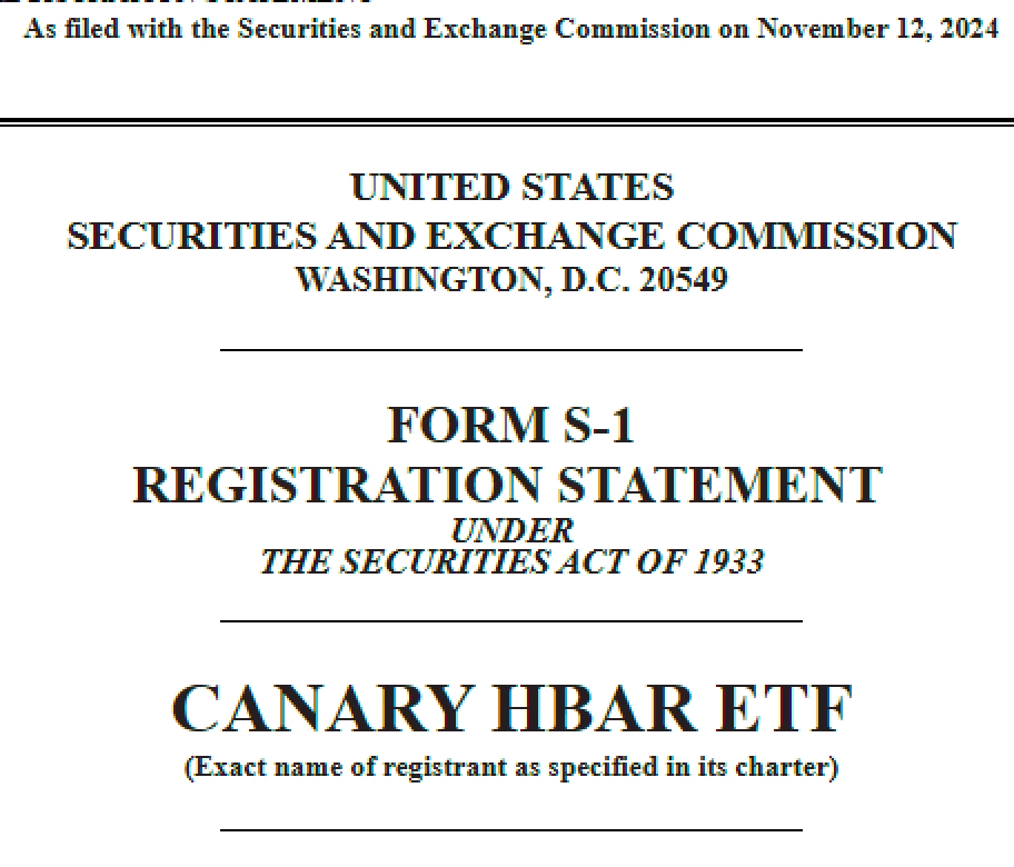 Canary Capital Proposes Hedera ETF to SEC