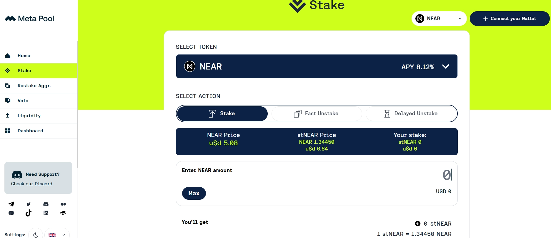 Staking trên Meta Pool