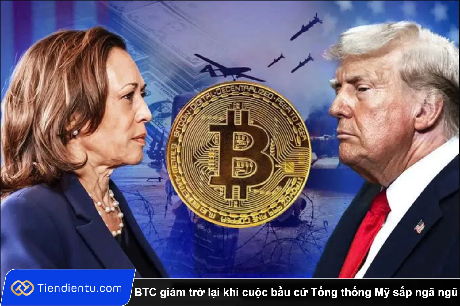 Bitcoin giam tro lai khi cuoc bau cu Tong thong My sap nga ngu