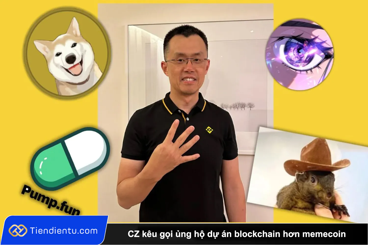 CZ keu goi cong dong ung ho du an blockchain hon la memecoin