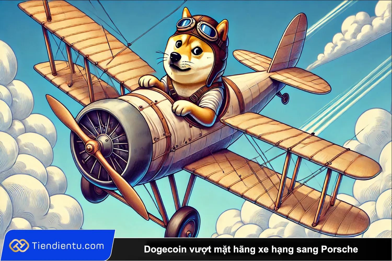 Dogecoin vuot mat hang xe hang sang Porsche ve von hoa thi truong