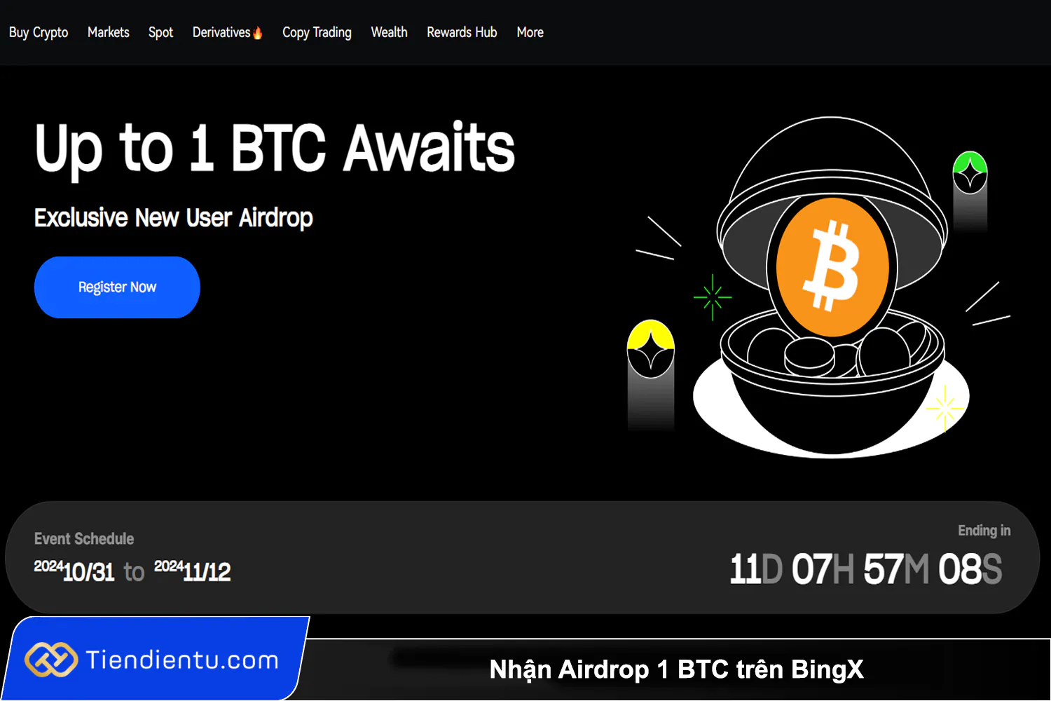 Nhan Airdrop 1 BTC tren BingX