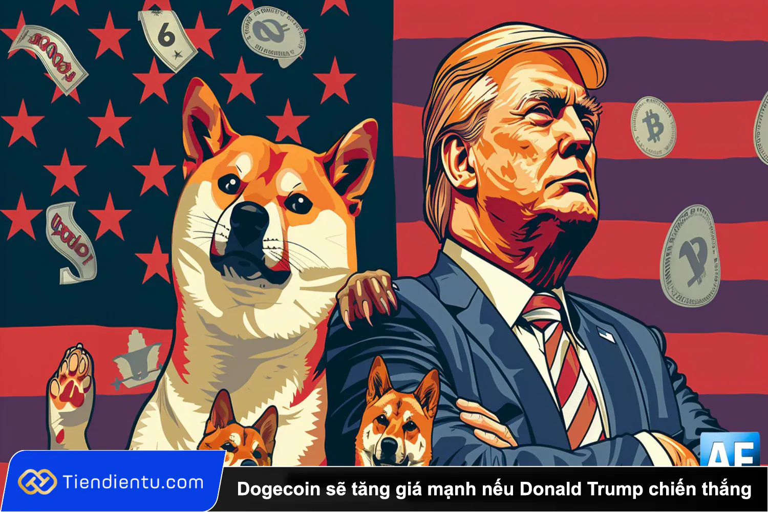 Tiendientu Dogecoin se tang gia manh neu Donald Trump chien thang