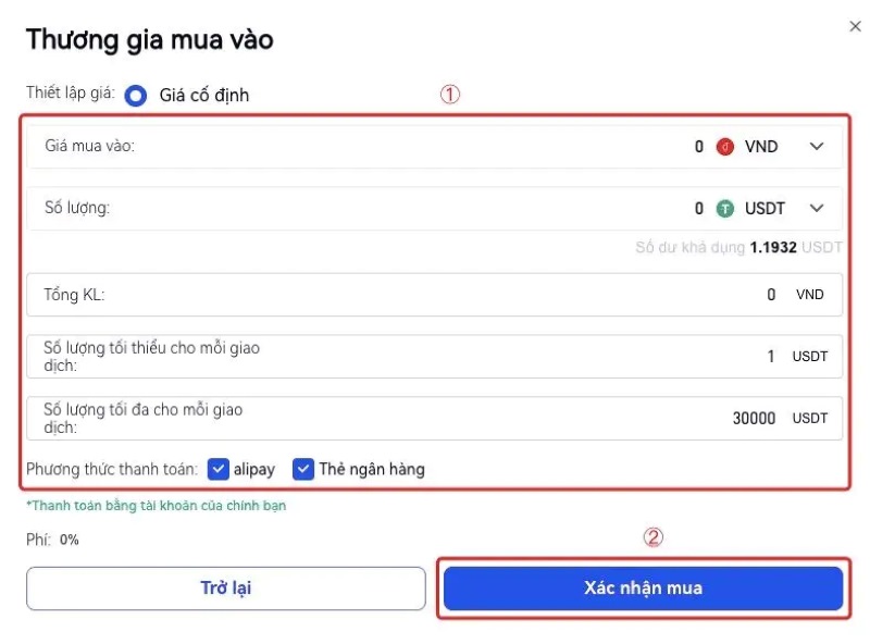 giao dịch p2p trên sàn gate