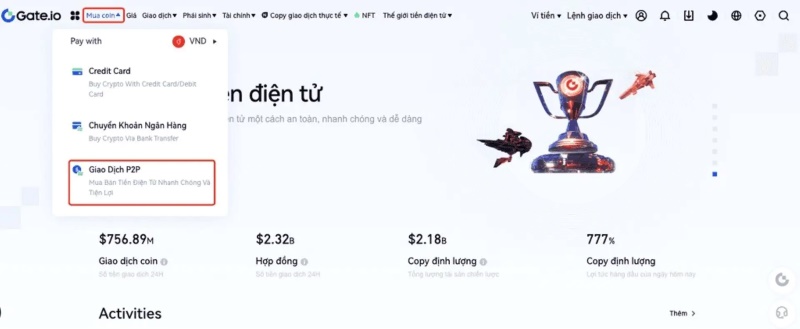 hướng dẫn giao dịch p2p sàn gate