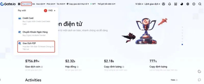 hướng dẫn giao dịch p2p sàn gate