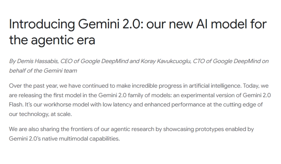 Google sẽ ra mắt các AI Agent trong Gemini 2.0