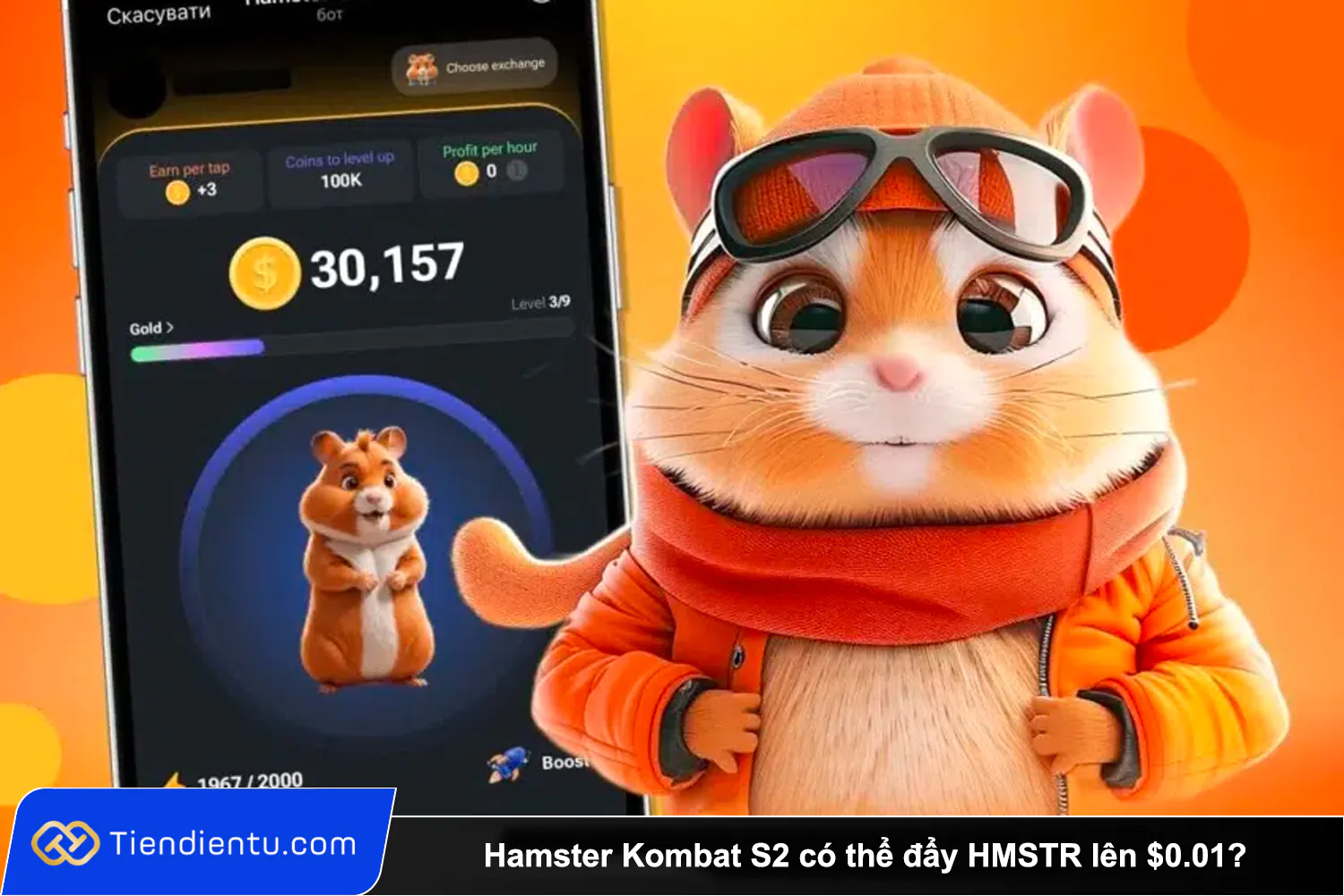 Hamster Kombat S2 co the day HMSTR len 0.01