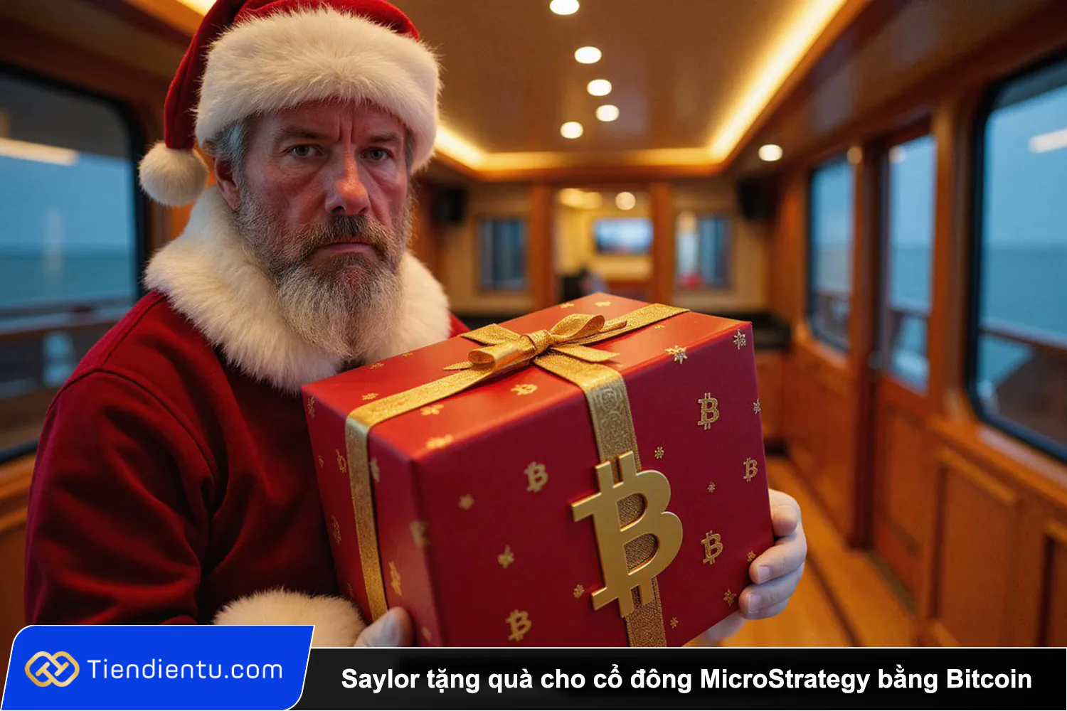 Michael Saylor tang qua giang sinh cho co dong MicroStrategy bang Bitcoin