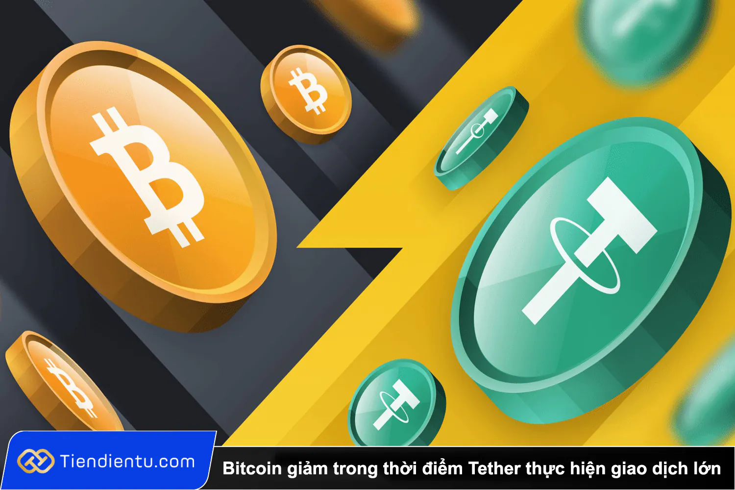 Tiendientu Bitcoin giam trong thoi diem Tether thuc hien giao dich lon