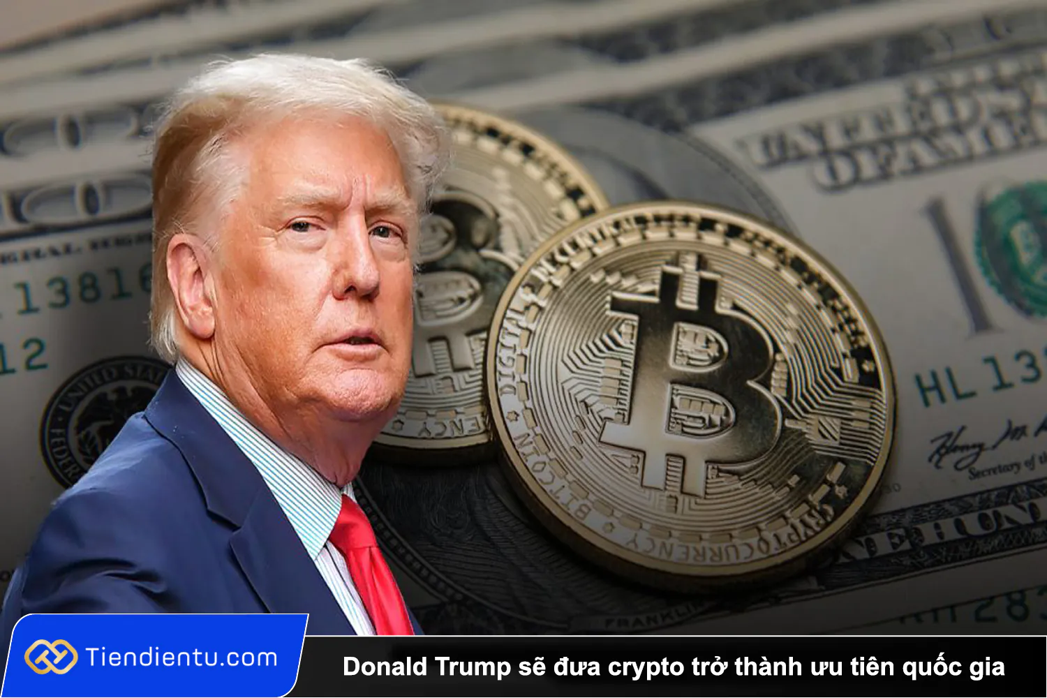 Tiendientu Donald Trump se dua crypto tro thanh uu tien quoc gia