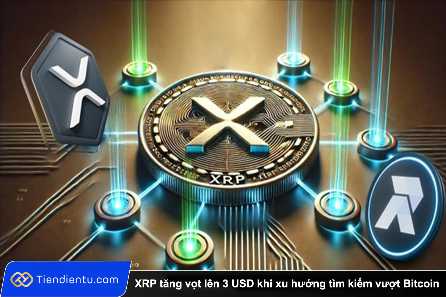 Tiendientu XRP tang vot len 3 USD khi xu huong tim kiem vuot Bitcoin