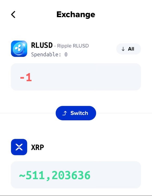 1 RLUSD = 511 XRP