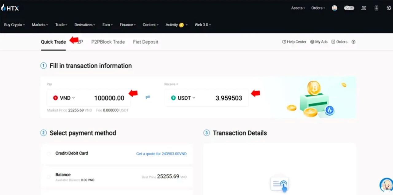 nạp tiền sàn huobi
