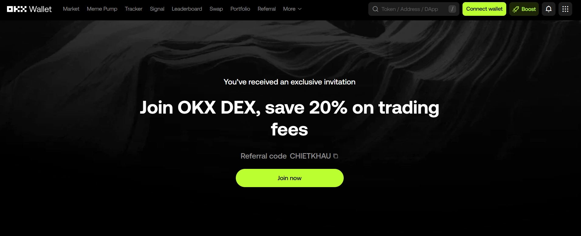 Cách tham gia OKX Web3 với ưu đãi hoàn phí 20%