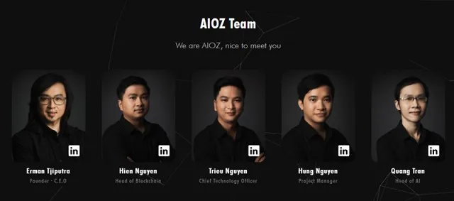 AIOZ Network Team - Đội ngũ phát triển của AIOZ Network gồm có nhiều thành viên nổi bật AIOZ Network Team - Đội ngũ phát triển của AIOZ Network gồm có nhiều thành viên nổi bật