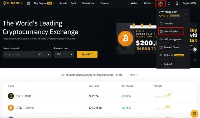 Mở tài khoản tại sàn giao dịch Binance để sở hữu đồng GEM