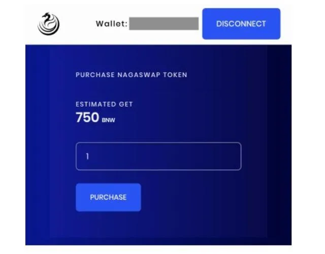 Thêm vào số lượng BNB mong muốn giao dịch vào BNW