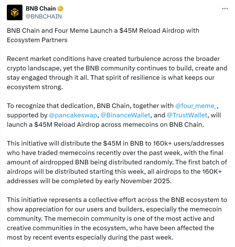 Thông tin từ BNB Chain