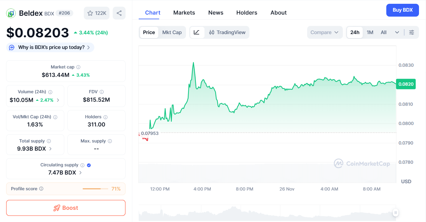 Thông tin cơ bản về token Beldex (BDX) là gì