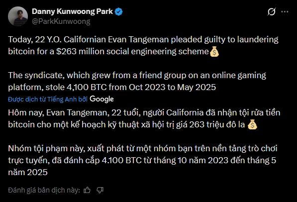 Phá đường dây lừa đảo 263 triệu USD tiền mã hóa: Thanh niên 22 tuổi nhận tội rửa tiền