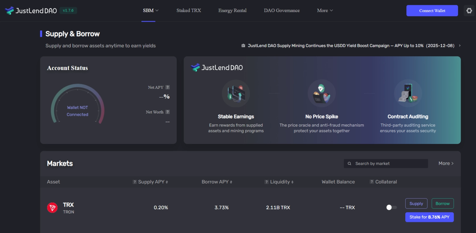 Supply & Borrow Markets (SBM)