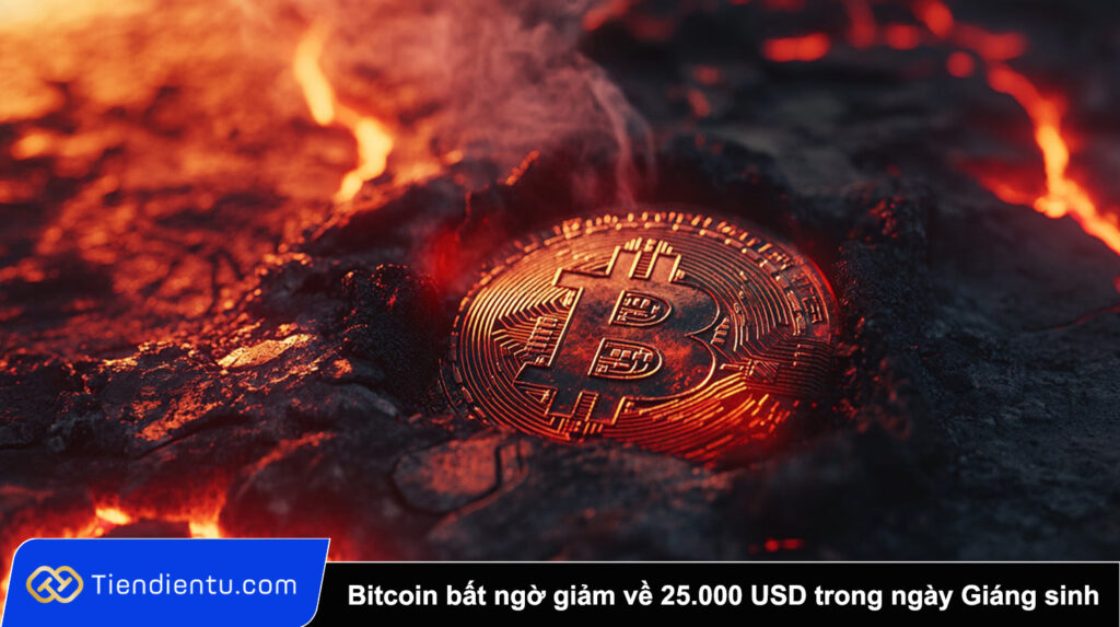 Bitcoin bất ngờ giảm về 25.000 USD trong ngày Giáng sinh, thị trường hoàn toàn bất ngờ