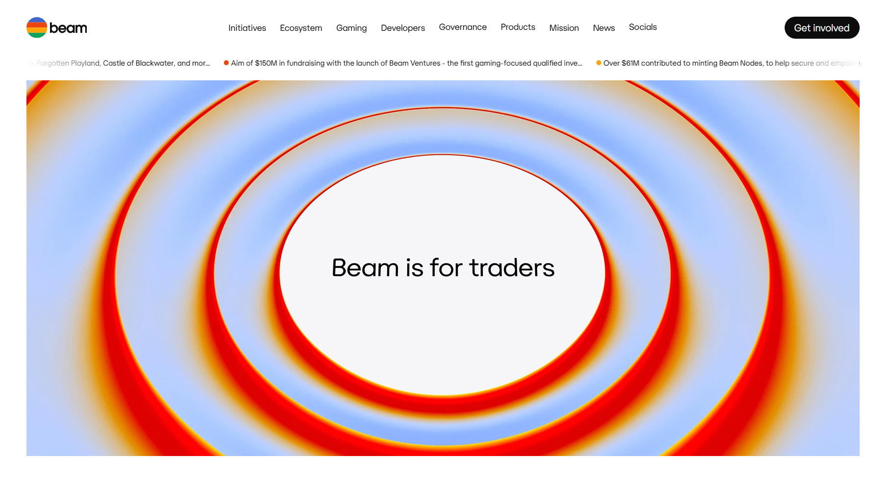 Giao diện trang chủ Beam là gì