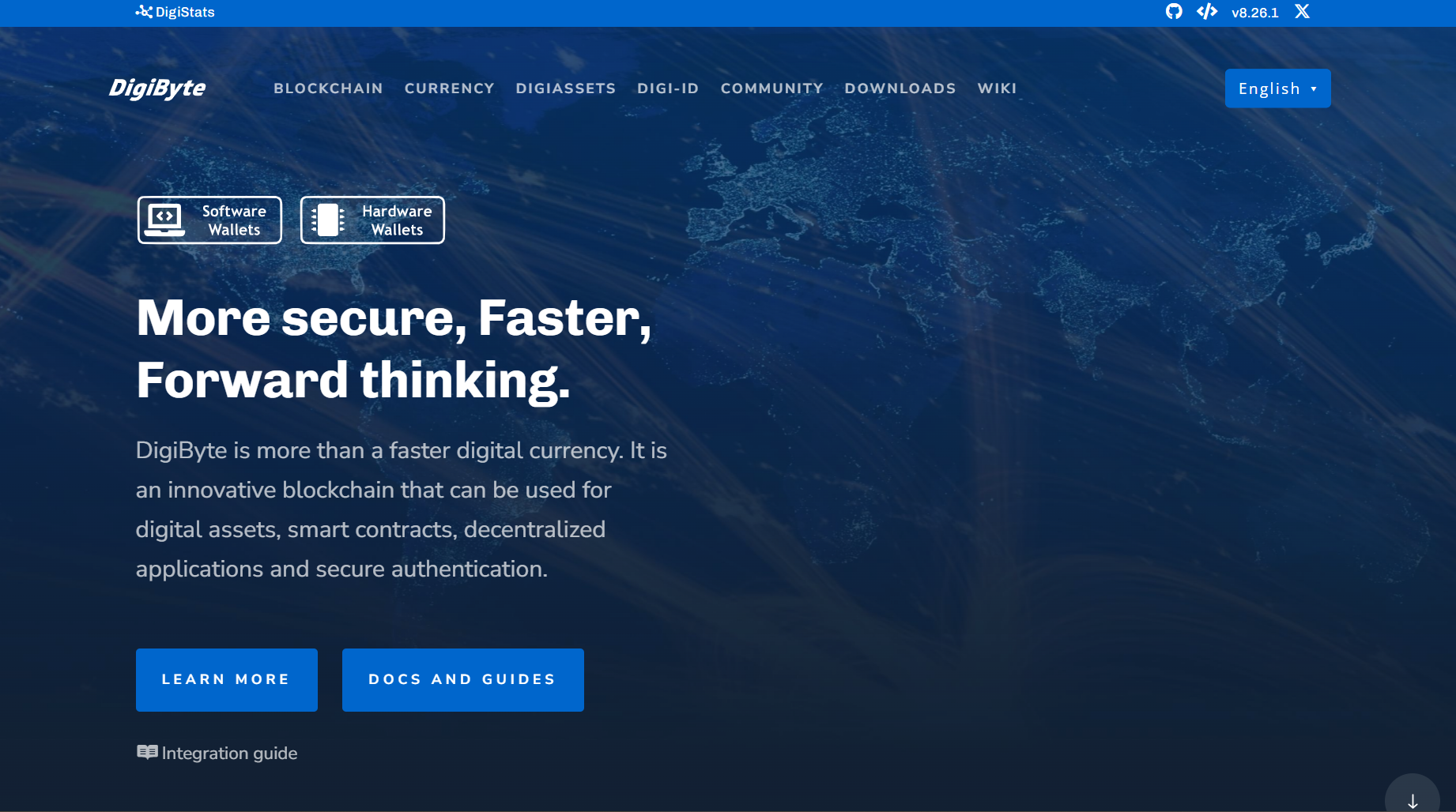 Giao diện trang chủ DigiByte (DGB) là gì
