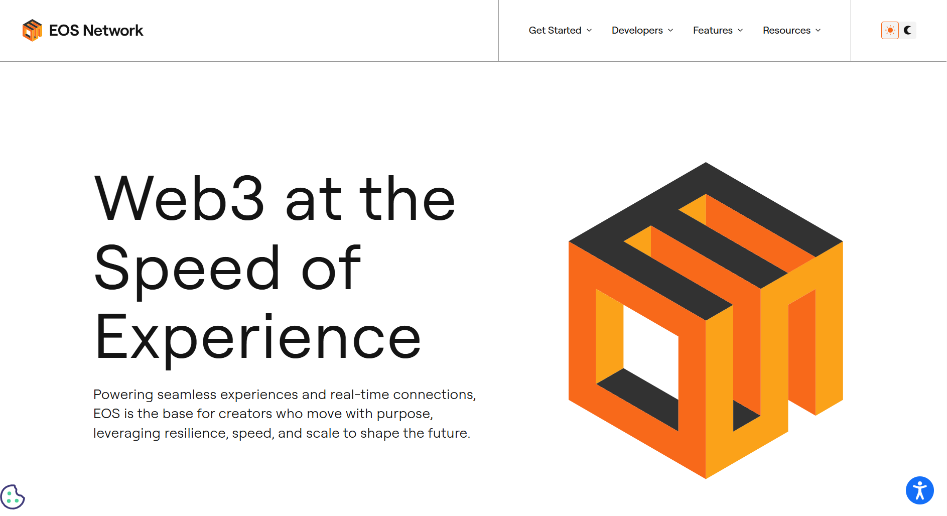 Giao diện trang chủ EOS là gì