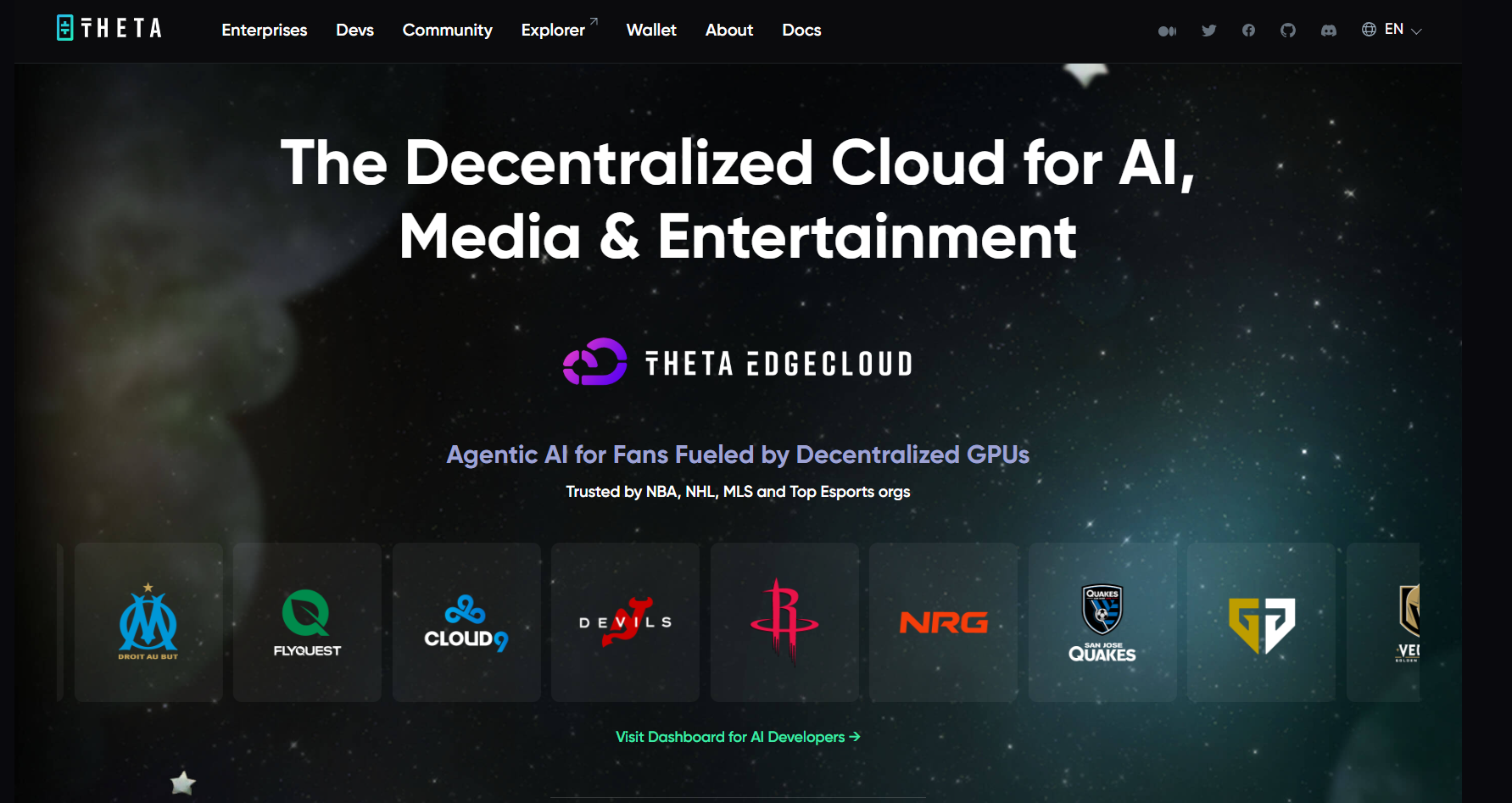 Giao diện trang chủ Theta Fuel (TFUEL) là gì