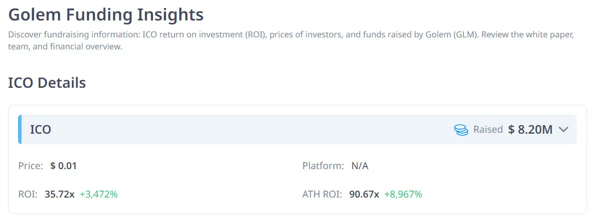 Golem Factory đã huy động khoảng 8,6 triệu đô la ETH vào năm 2016
