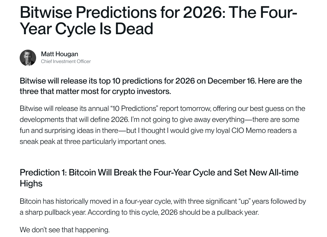 Nhận định của Matt Hougan