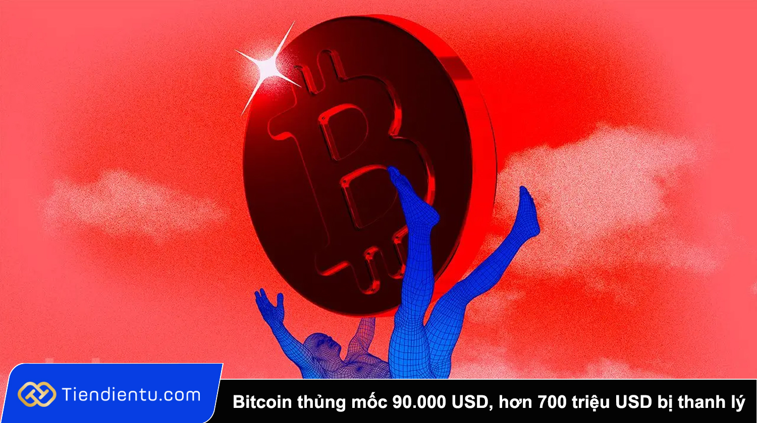 Bitcoin thung moc 90.000 USD hon 700 trieu USD bi thanh ly