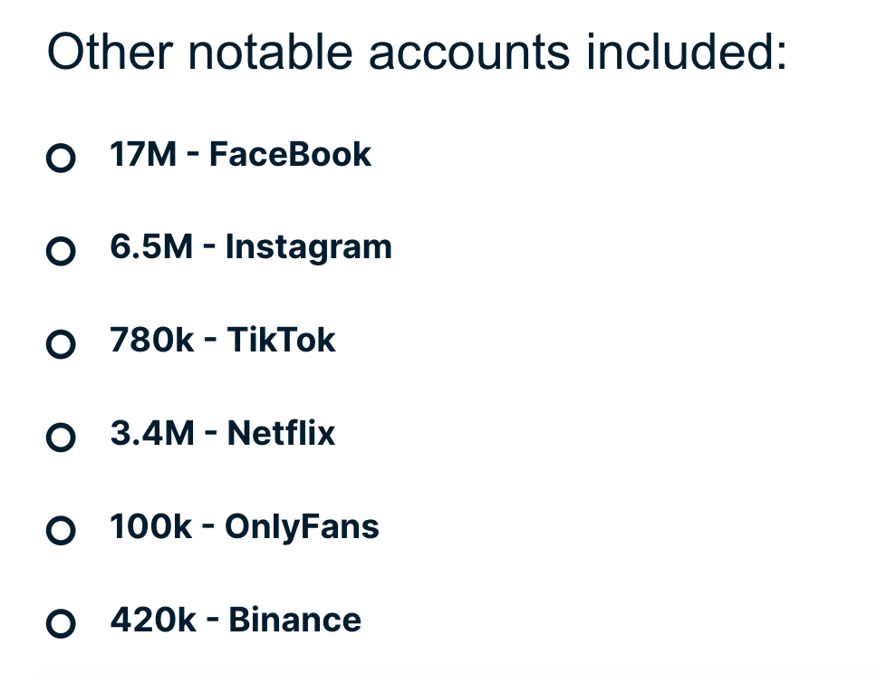Hàng triệu thông tin đăng nhập tài khoản đã bị rò rỉ