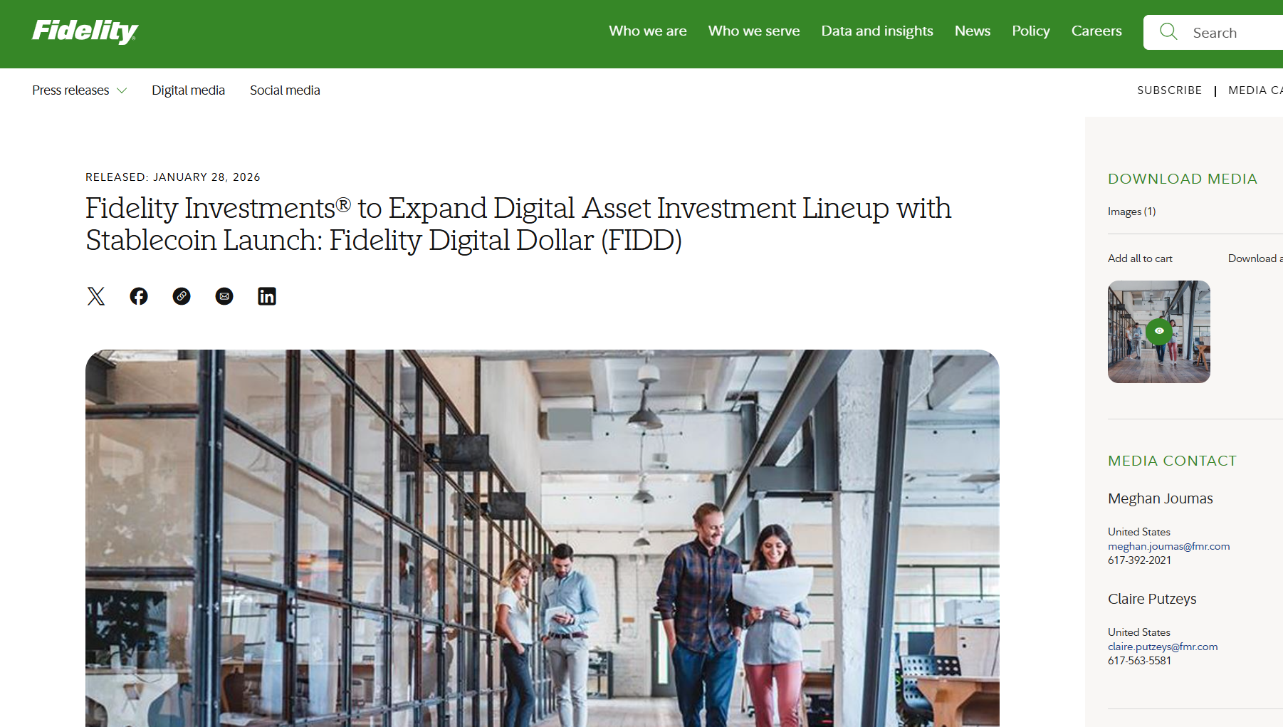 Fidelity sắp phát hành stablecoin FIDD trên Ethereum, bước tiến lớn vào thanh toán on-chain 2 Thông tin chính thức từ Fidelity