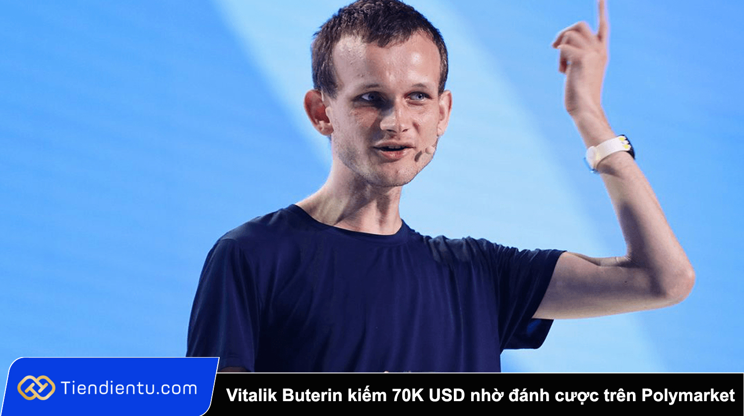 Vitalik Buterin kiem 70.000 USD nho danh nguoc dam dong tren Polymarket
